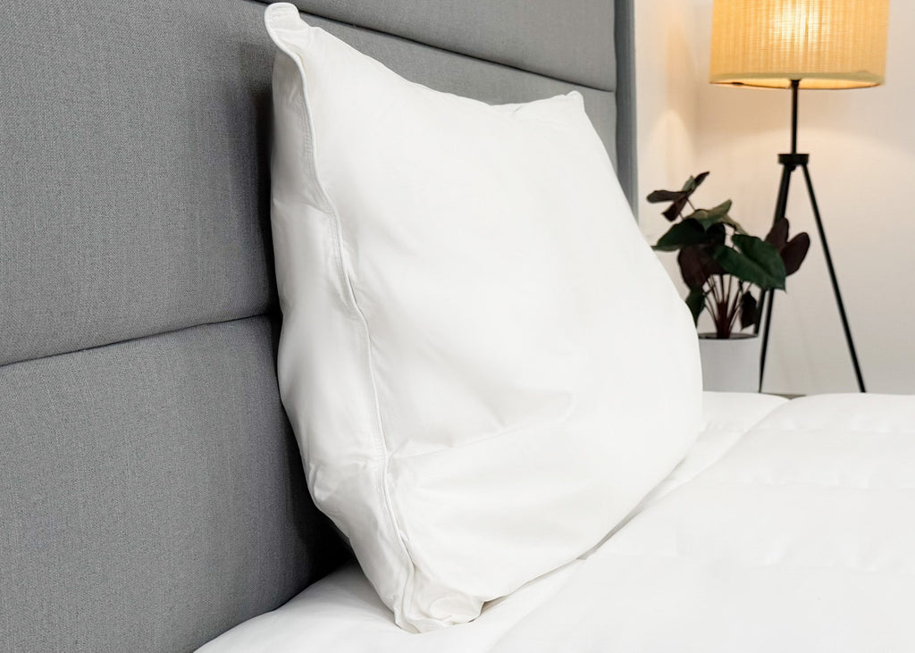 Bed Pillow, High End White Goose Down Soft Support for Sleeping, Reading and Bedroom Comfort, 3 Size Options image 3