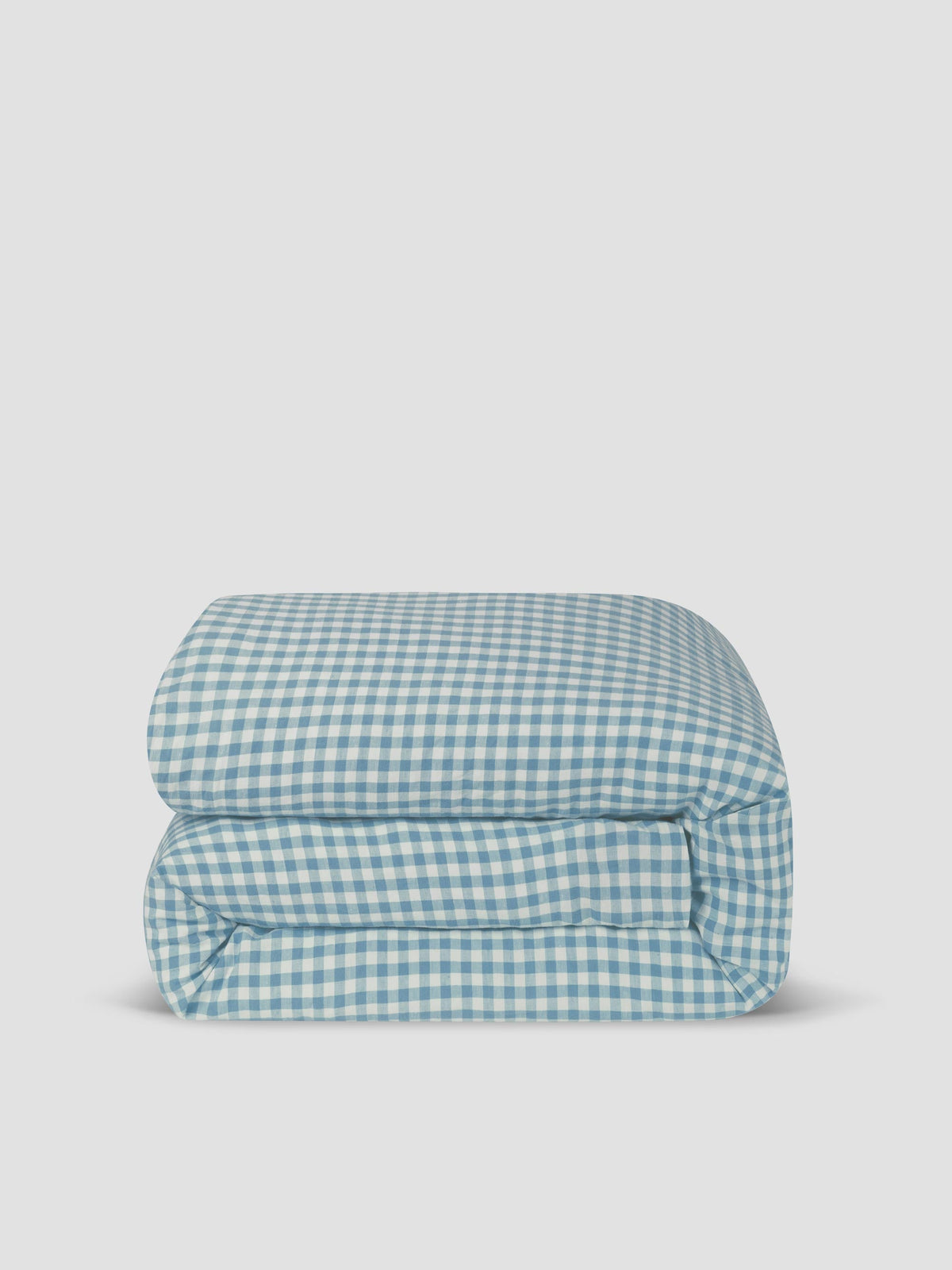 Duvet Cover, Warm Blue Gingham 100% Linen for Everyday Bedding, Guest Bedrooms and Comforter Protection, 3 Size Options image 3