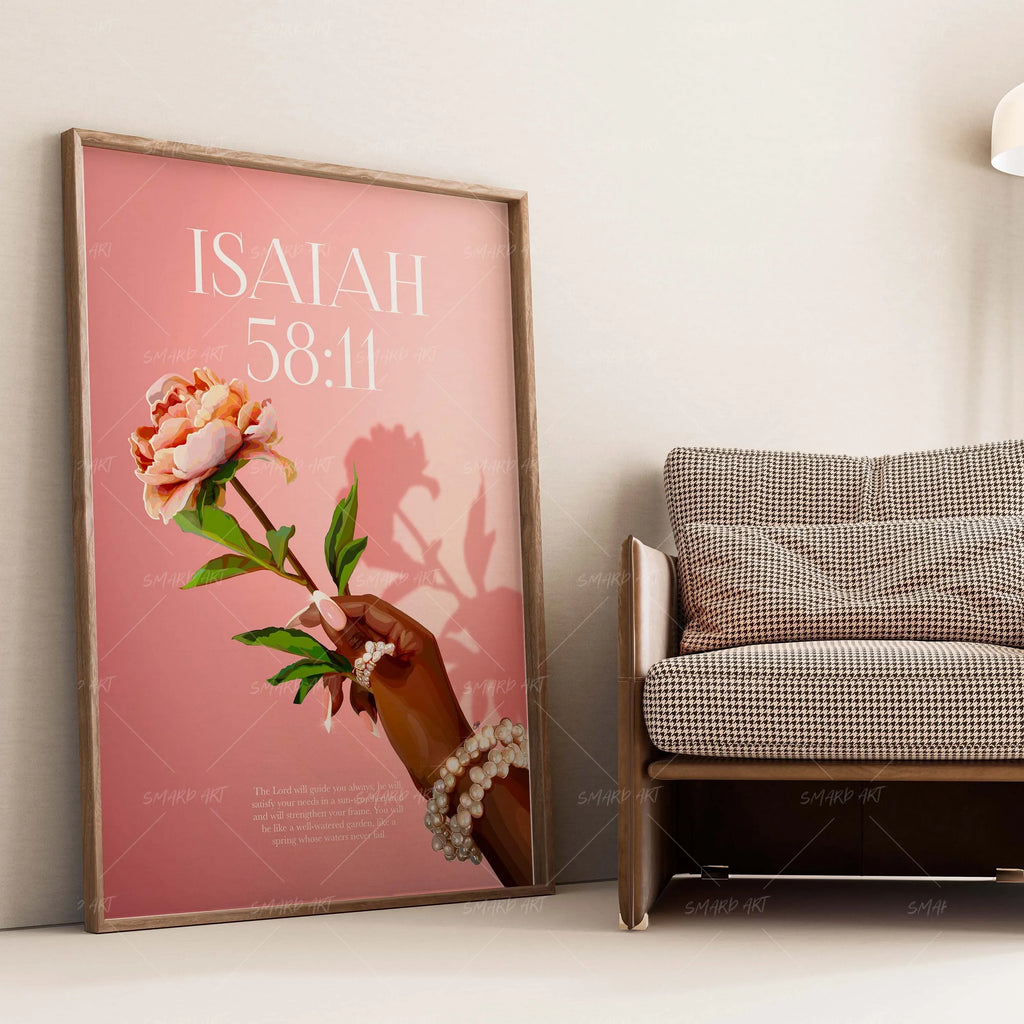 Wall Art Print, Isaiah 58:11 for Living Rooms, Bedrooms and Home Offices, 4 Size Options, Designed for Gallery Walls and Modern Room Decor image 3