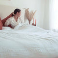 Cozy Throw Blanket, Extra Warm 10 Layer for Sofas, Beds and Relaxing at Home, 4 Sizes and 9 Colors image 3