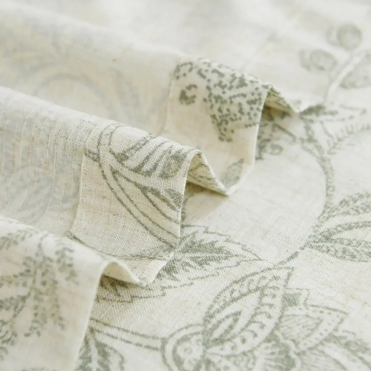Window Curtain, Vintage Scrollwork Floral Linen Kitchen, Lightweight Design for Windows, Room Styling and Everyday Privacy image 3