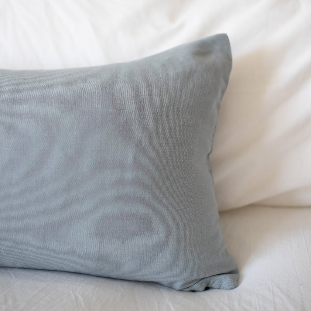 Decorative Pillow Cover Set, Dusty Blue Basics 18" 22" 26" 12x20" 12x40", Machine-Washable Care for Sofas, Beds and Living Room Accents image 3