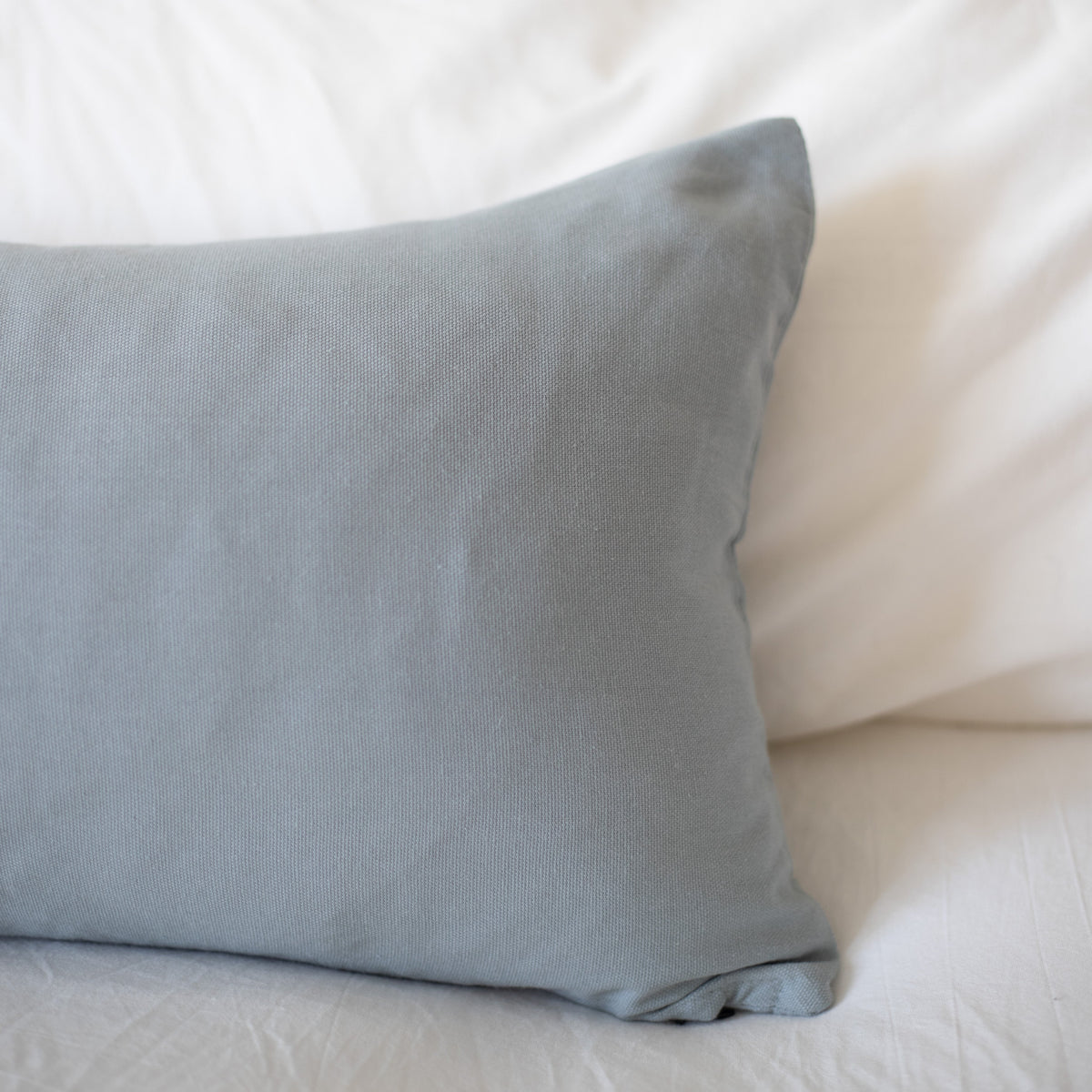 Decorative Pillow Cover Set, Dusty Blue Basics 18" 22" 26" 12x20" 12x40", Machine-Washable Care for Sofas, Beds and Living Room Accents image 3