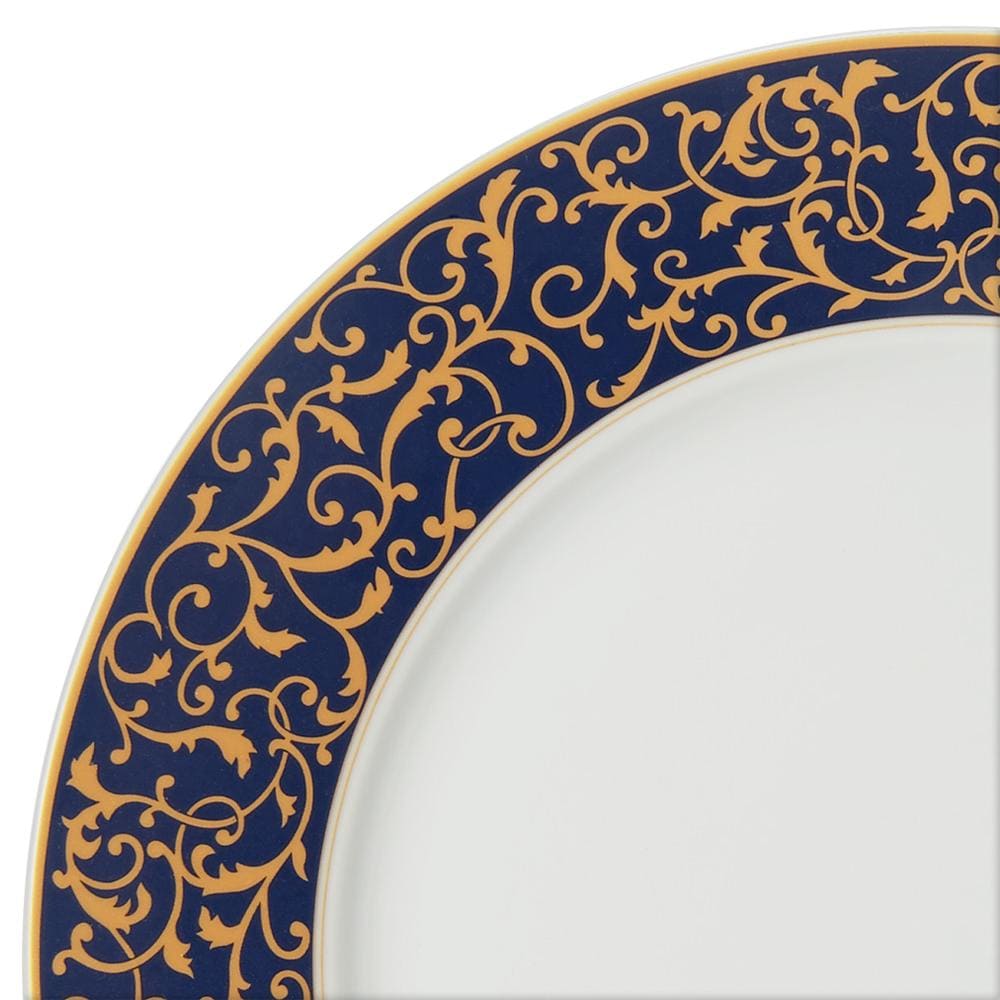 Dinnerware, Parchment Cobalt Set, Porcelain Construction, Microwave-Safe Use for Family Dining, Serving and Entertaining, 3 Size Options image 3