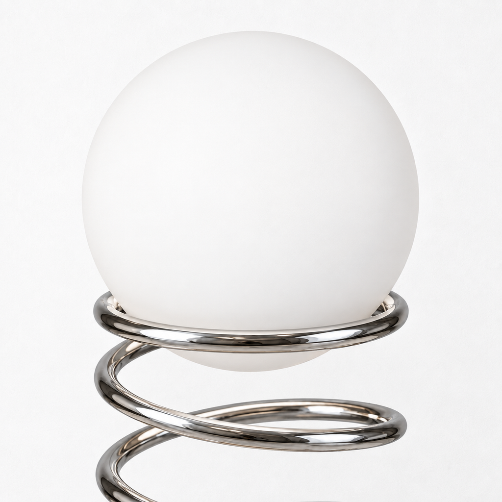 Portable Table Lamp, Spiral Spring for Desks, Side Tables and Warm Room Lighting, 2 Color Options image 3