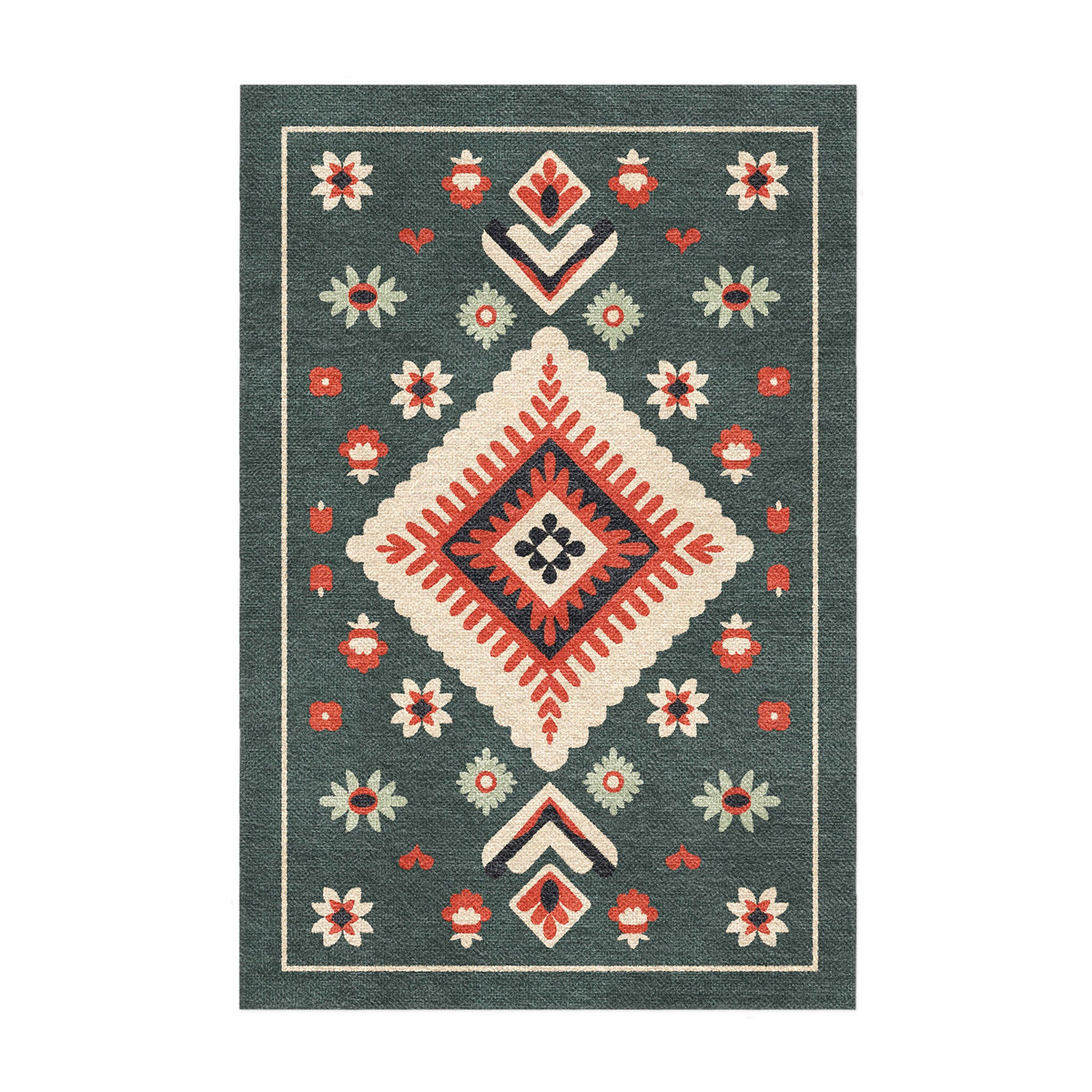 Area Rug, Solano Sage & Terracotta for Hallways, Dining Spaces and Home Decor, 10 Size Options image 3