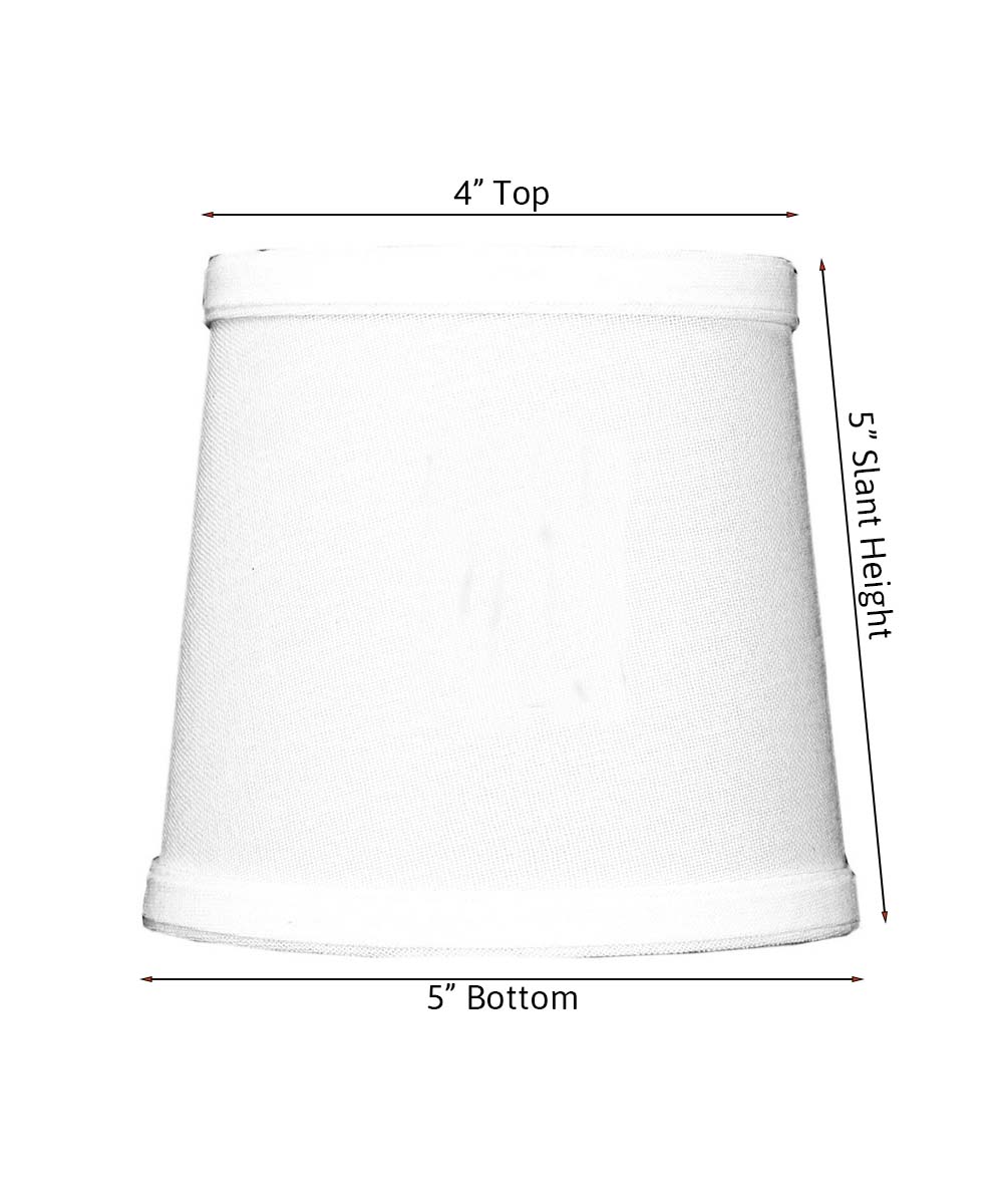 Fabric Lamp Shade, 6"W x 5"H Set of 6 White Linen Drum Chandelier for Table Lamps, Floor Lamps and Soft Room Lighting image 3
