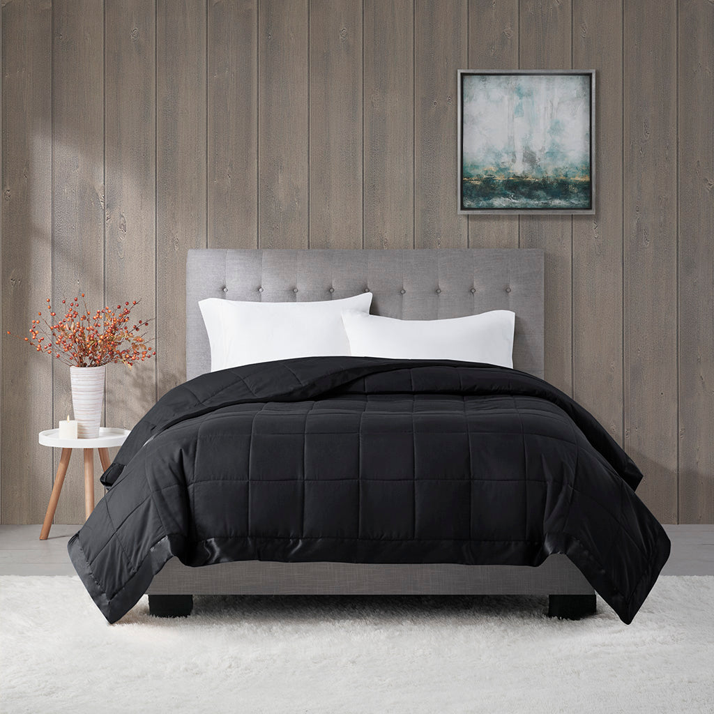 Cozy Throw Blanket, Windom Lightweight Down Alternative with Satin, Machine-Washable Care for Living Rooms, Bedrooms and Everyday Lounging image 3
