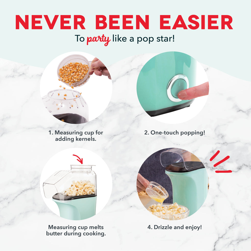 Stovetop Popcorn Popper, Fresh Pop Maker, Non-Slip Design for Stovetop Popping, Family Treats and Home Kitchens, 6 Color Options image 3