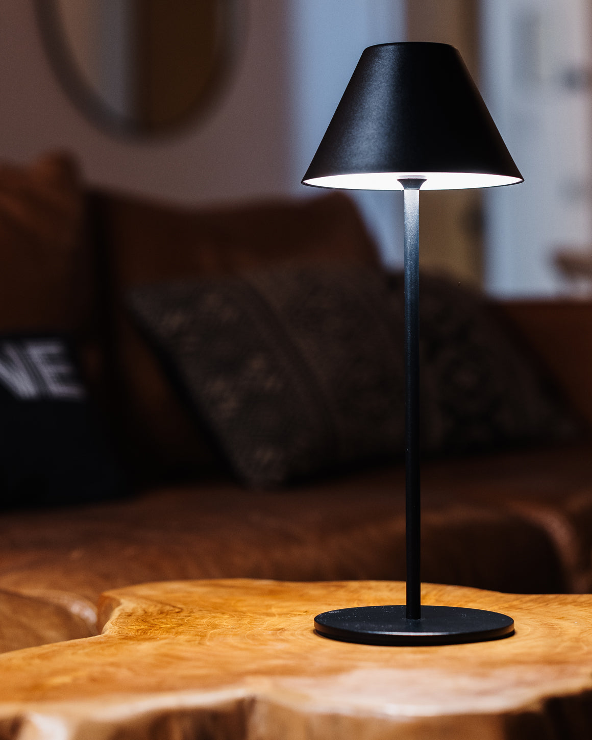 Portable Table Lamp, Rechargeable LED Black for Bedrooms, Living Rooms and Reading Corners, 3 Color Options image 3