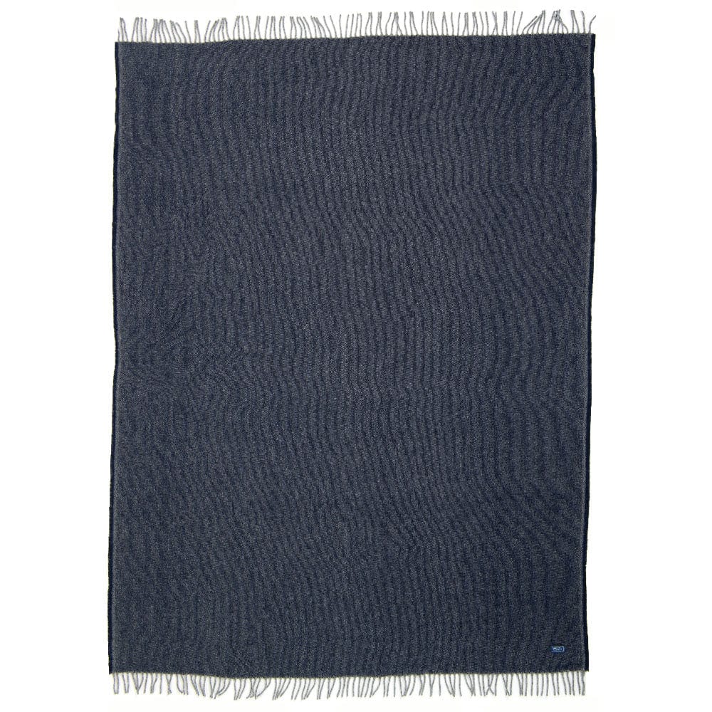 Cozy Throw Blanket, Factory Second Ashby Twill Wool Navy for Sofas, Beds and Relaxing at Home image 3