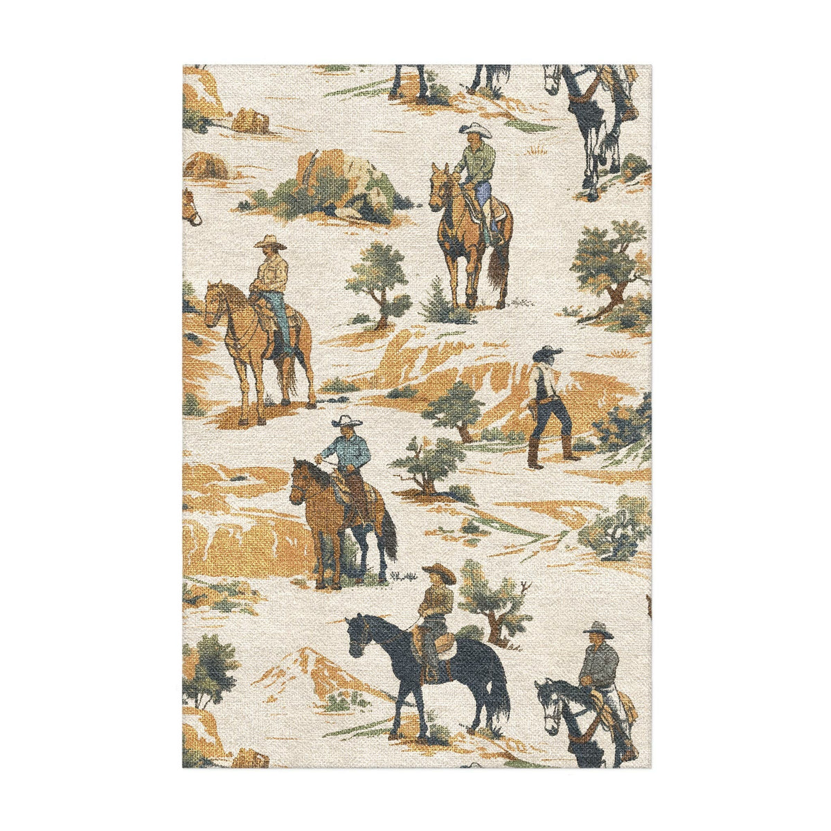 Area Rug, Desert Cowboys Doormat for Living Rooms, Bedrooms and Entryways, 10 Size Options image 3