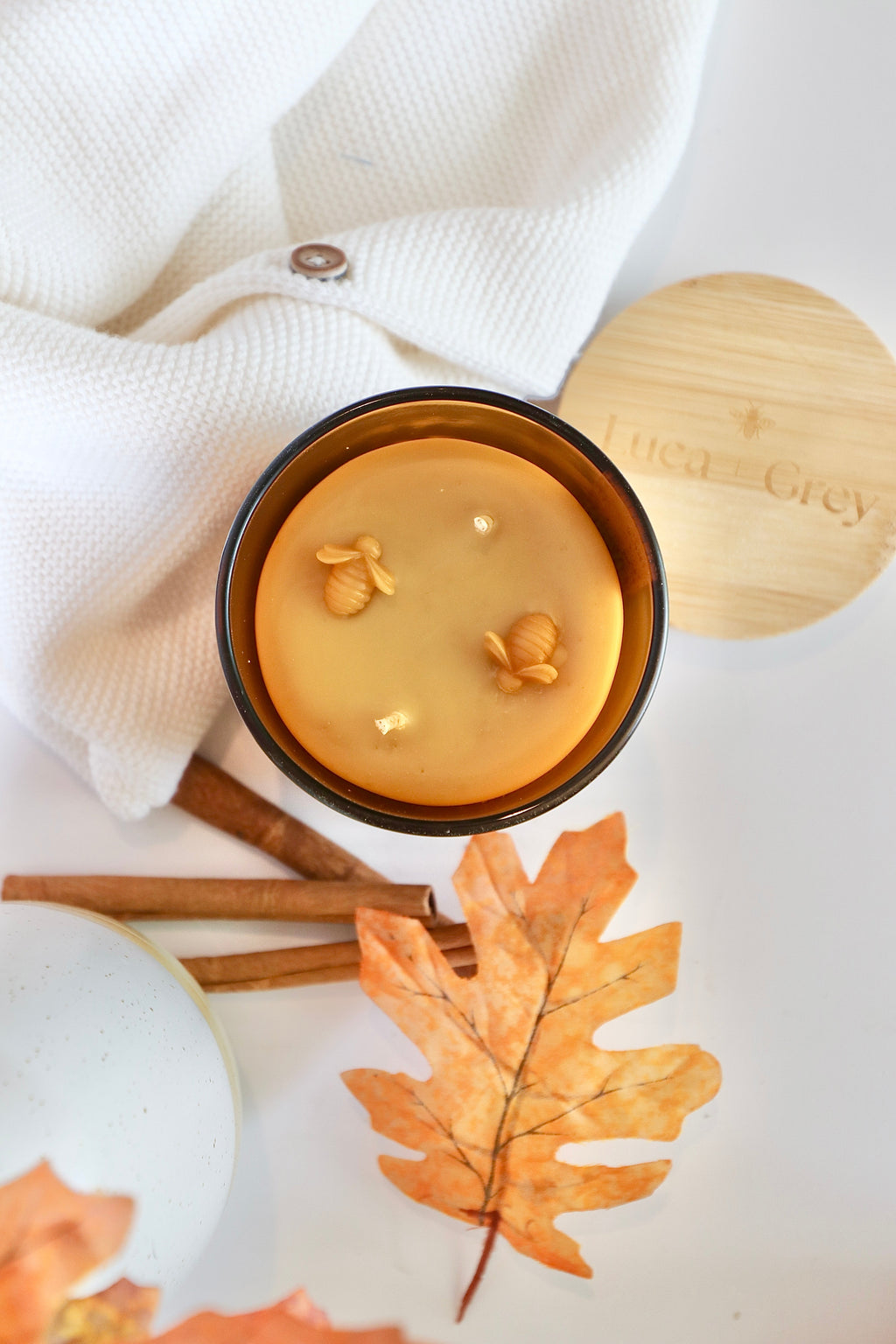 Decorative Candle, Autumn Woods Beeswax for Entryways, Mantels and Everyday Home Ambience, 2 Size Options image 3