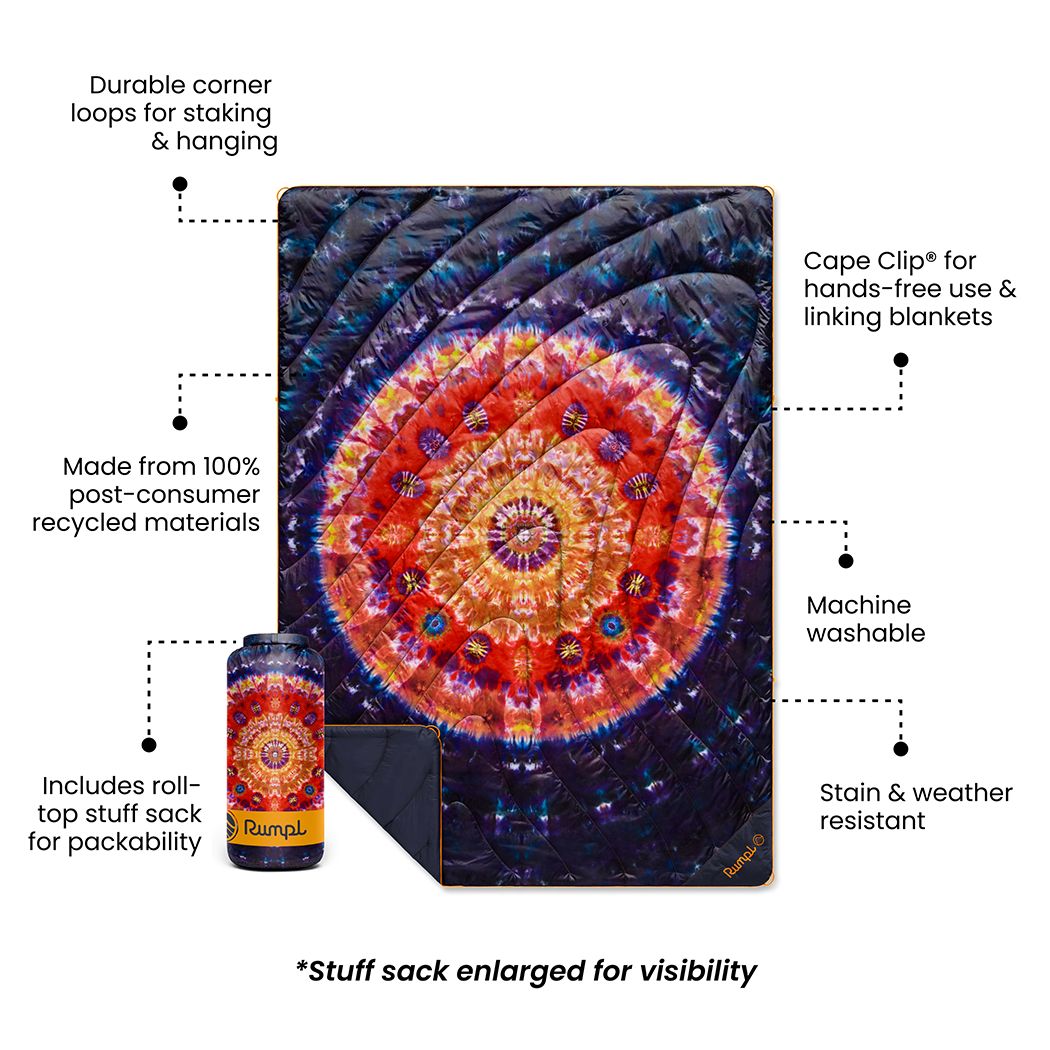 Cozy Throw Blanket, Original Puffy Tapestry Tie Dye for Living Rooms, Bedrooms and Everyday Lounging image 3