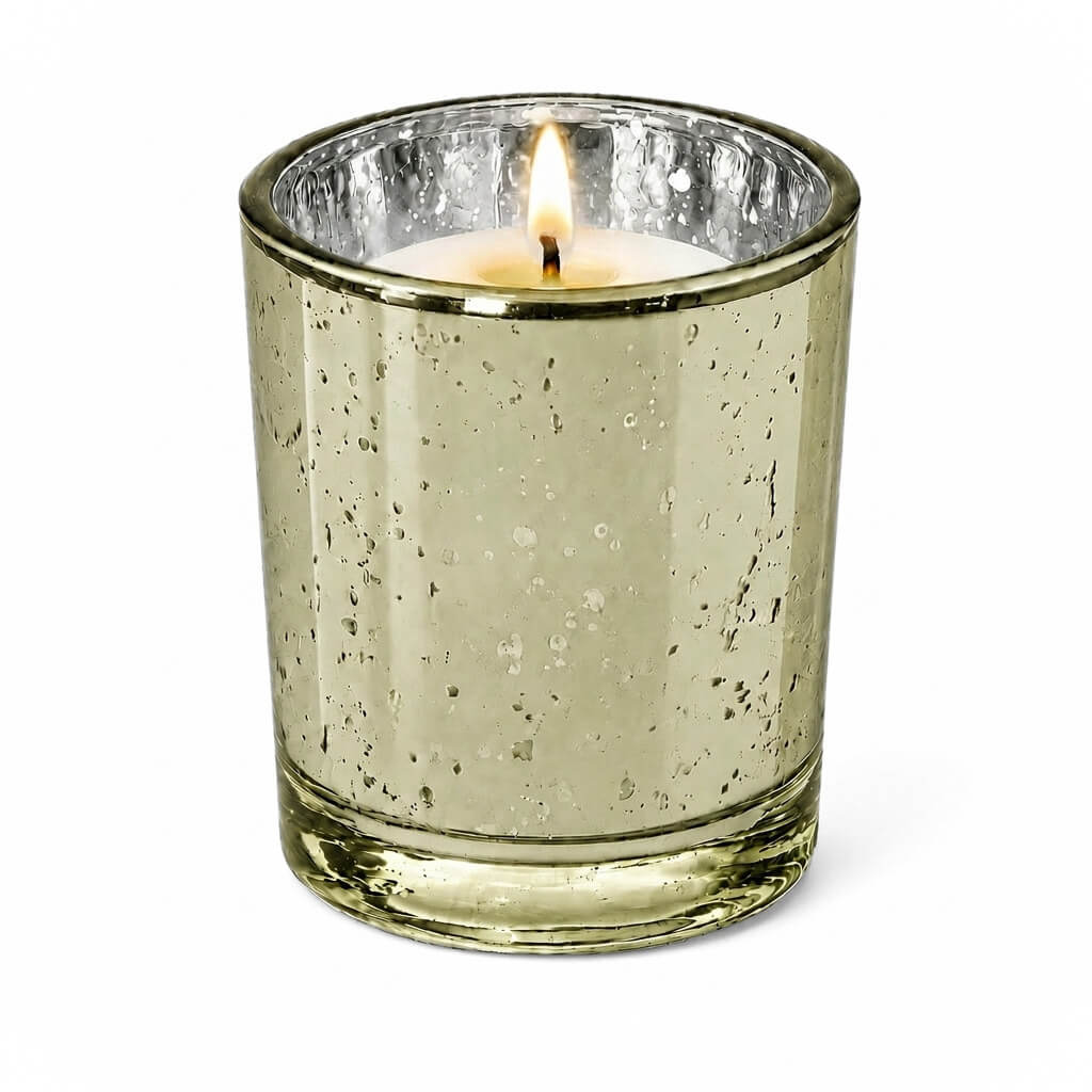 Decorative Candle, Richland Metallic Gold Mercury Votive Holders for Living Rooms, Bedrooms and Relaxing Evenings image 3