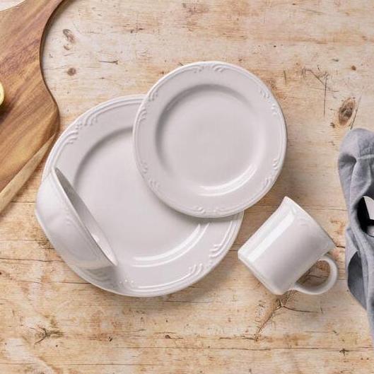 Dinnerware, Filigree Set, Dishwasher-Safe Care for Everyday Meals and Table Settings, 3 Size Options image 3