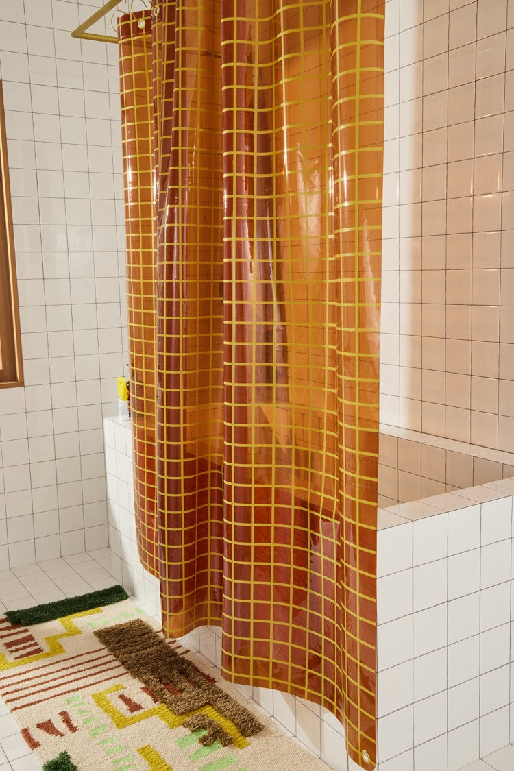 Shower Curtain, 2x2 in Honey, EVA with 30% Recycled Content, 12 Gauge Material for Bathroom Showers, Privacy Screening and Everyday Decor image 3