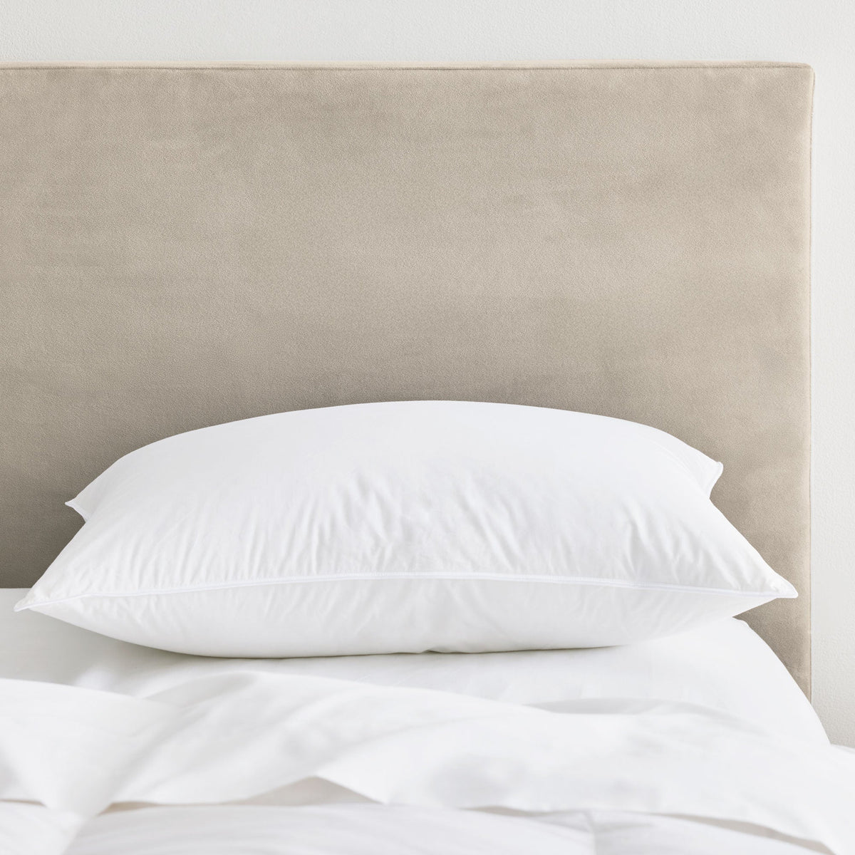 Bed Pillow, Made in Germany European Down, Lightweight Design, Breathable Construction for Sleeping, Reading and Bedroom Comfort image 3