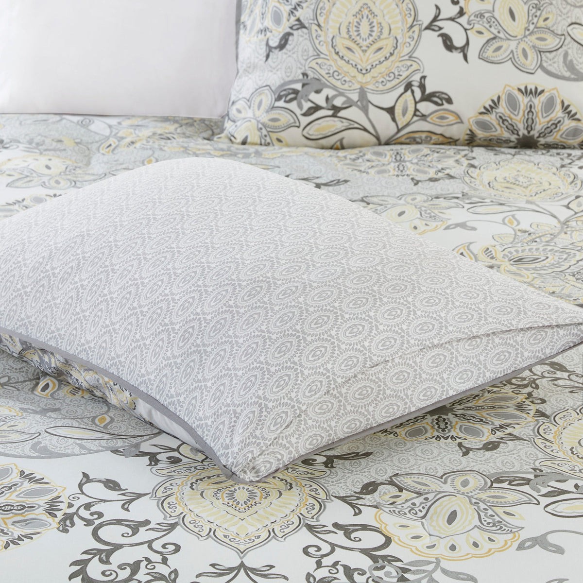 Bed Comforter, Isla 8 Piece Cotton Floral Printed Reversible, Machine-Washable Care for Year-Round Bedroom Comfort and Restful Sleep image 3