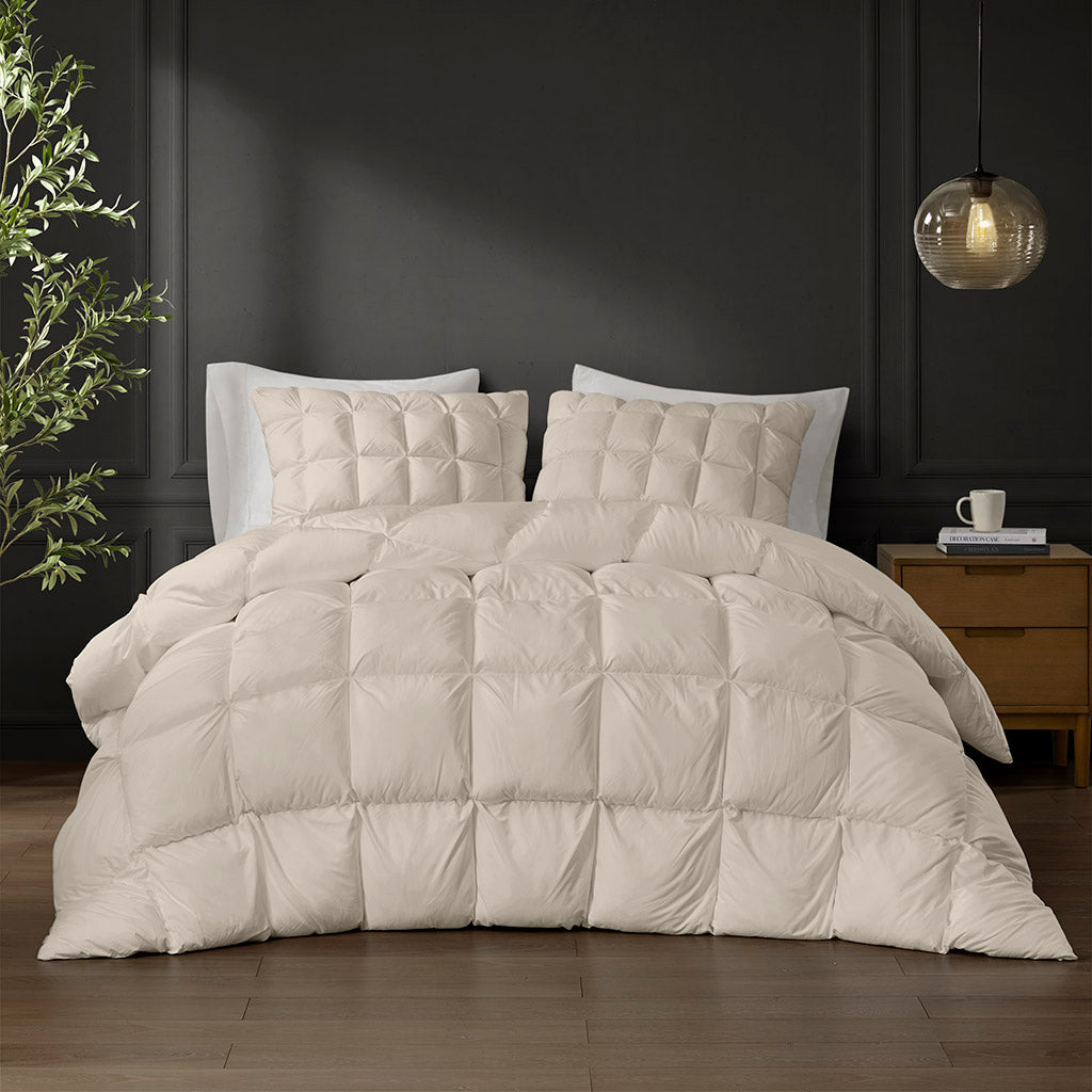 Down & Feather Comforter, Stay Puffed Overfilled Alternative, Breathable Construction for Everyday Bedding and Comfortable Sleep image 3