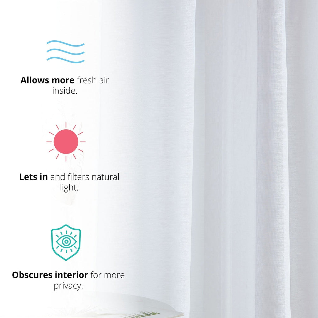 Window Curtain, Victoria Semi Sheer Grommet Panels for Windows, Room Styling and Everyday Privacy, 14 Sizes and 28 Colors image 3