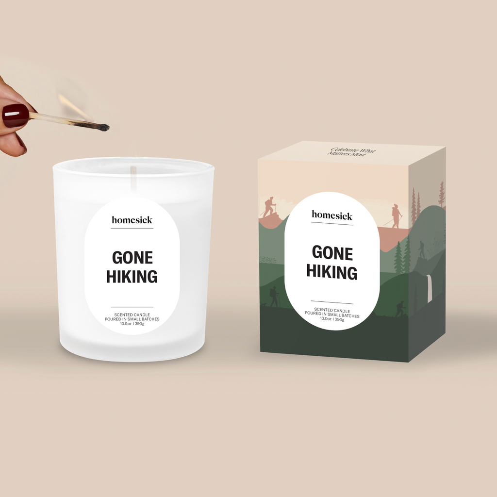 Decorative Candle, Gone Hiking for Entryways, Mantels and Everyday Home Ambience, Designed for Living Rooms, Bedrooms and Relaxing Evenings image 3