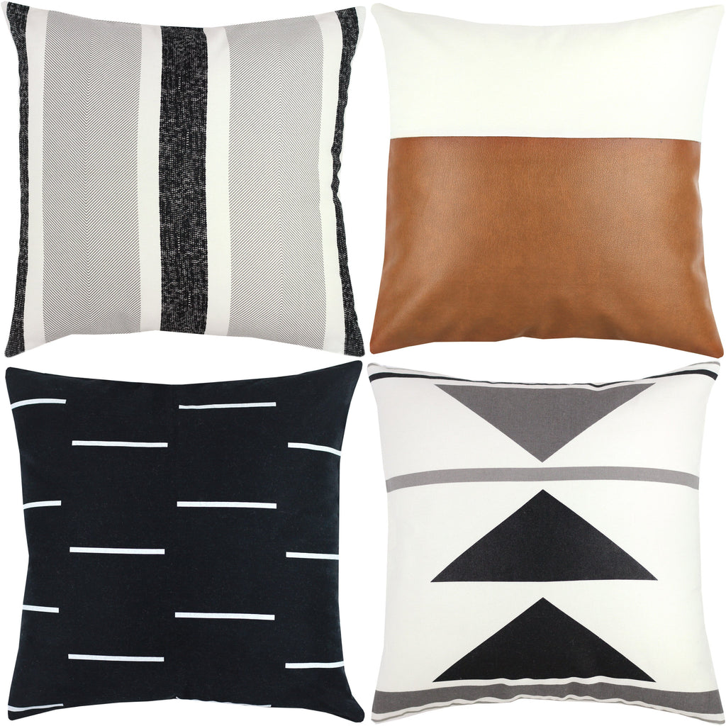 Decorative Pillow Cover Set, Zulu 4 Pack 18" 20" 22", Machine-Washable Care for Bedroom Styling and Living Room Decor image 3