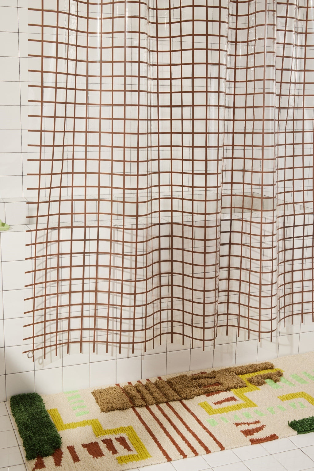 Shower Curtain, 2x2 in Chocolate, EVA with 30% Recycled Content for Shower Areas, Bathroom Privacy and Everyday Bath Decor image 3