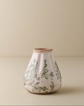 Decorative Vase, Fluted Green and White Distressed for Tabletop Arrangements and Home Decor, 2 Size Options image 3