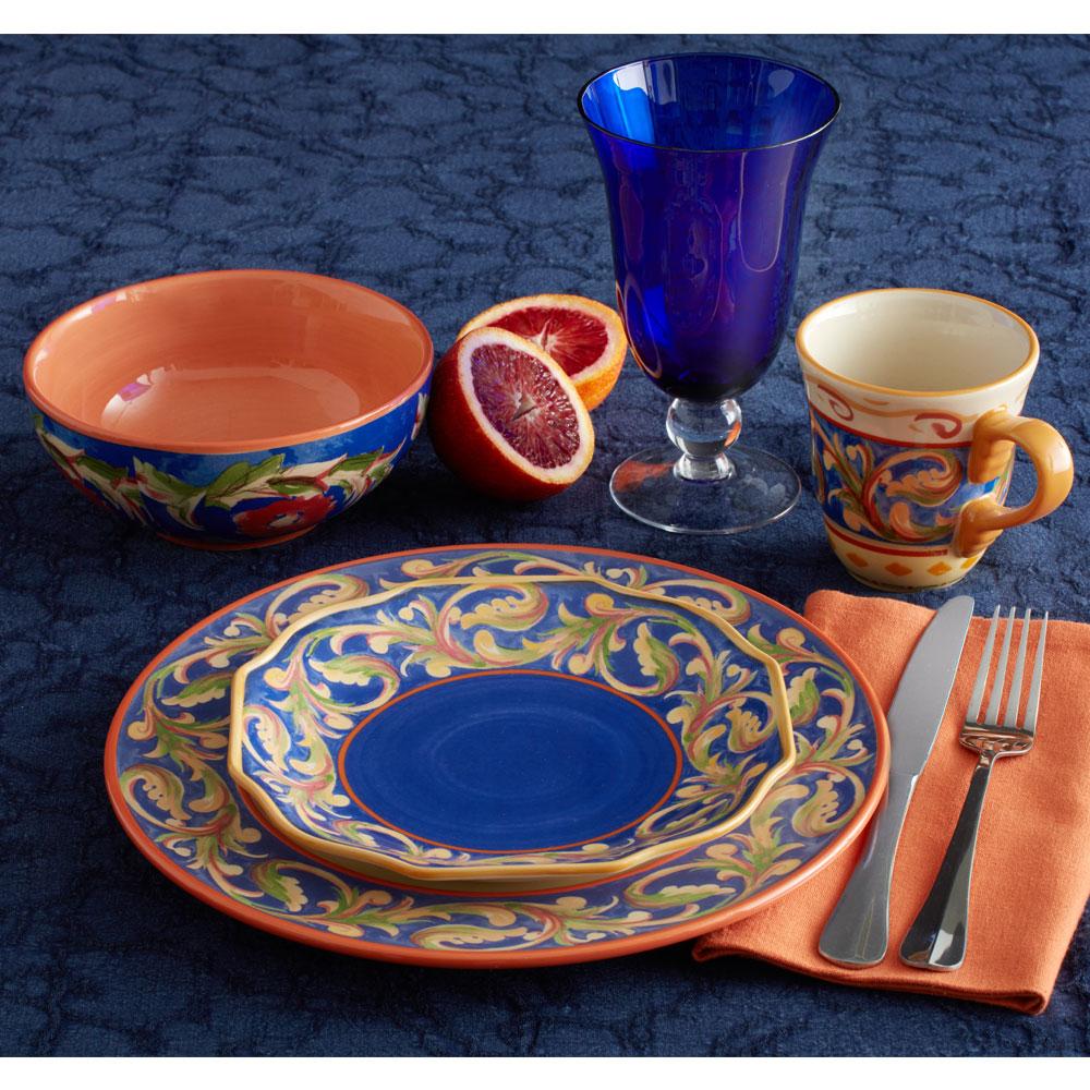 Dinnerware, Villa della Luna Blue Set, Ceramic Construction, Dishwasher-Safe Care for Family Dining, Serving and Entertaining image 3