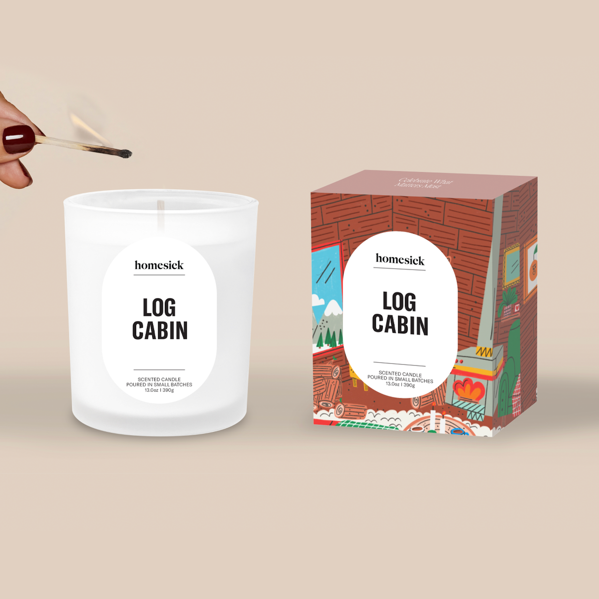 Decorative Candle, Log Cabin for Living Rooms, Bedrooms and Relaxing Evenings, Designed for Entryways, Mantels and Everyday Home Ambience image 3