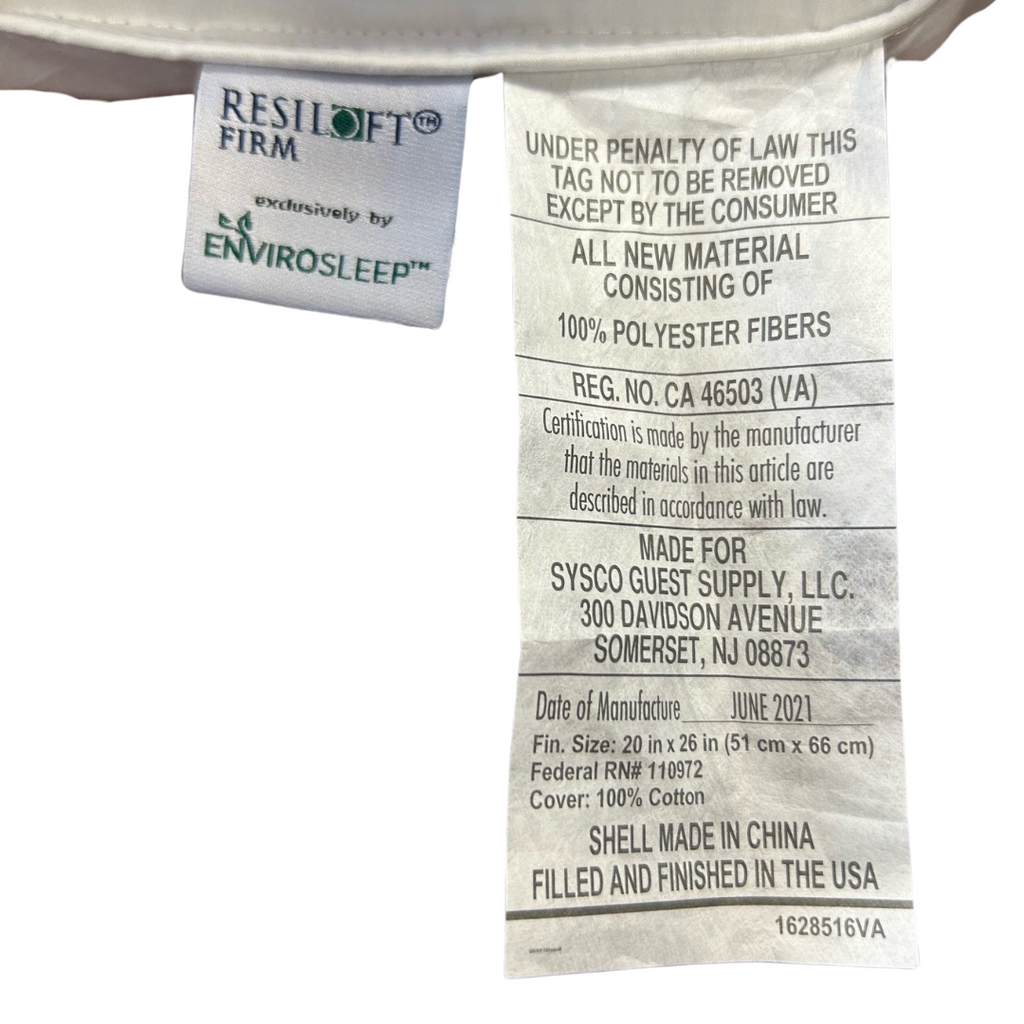 Bed Pillow, Envirosleep Resiloft Firm Support, Hypoallergenic Comfort for Sleeping, Reading and Bedroom Comfort, 3 Size Options image 3
