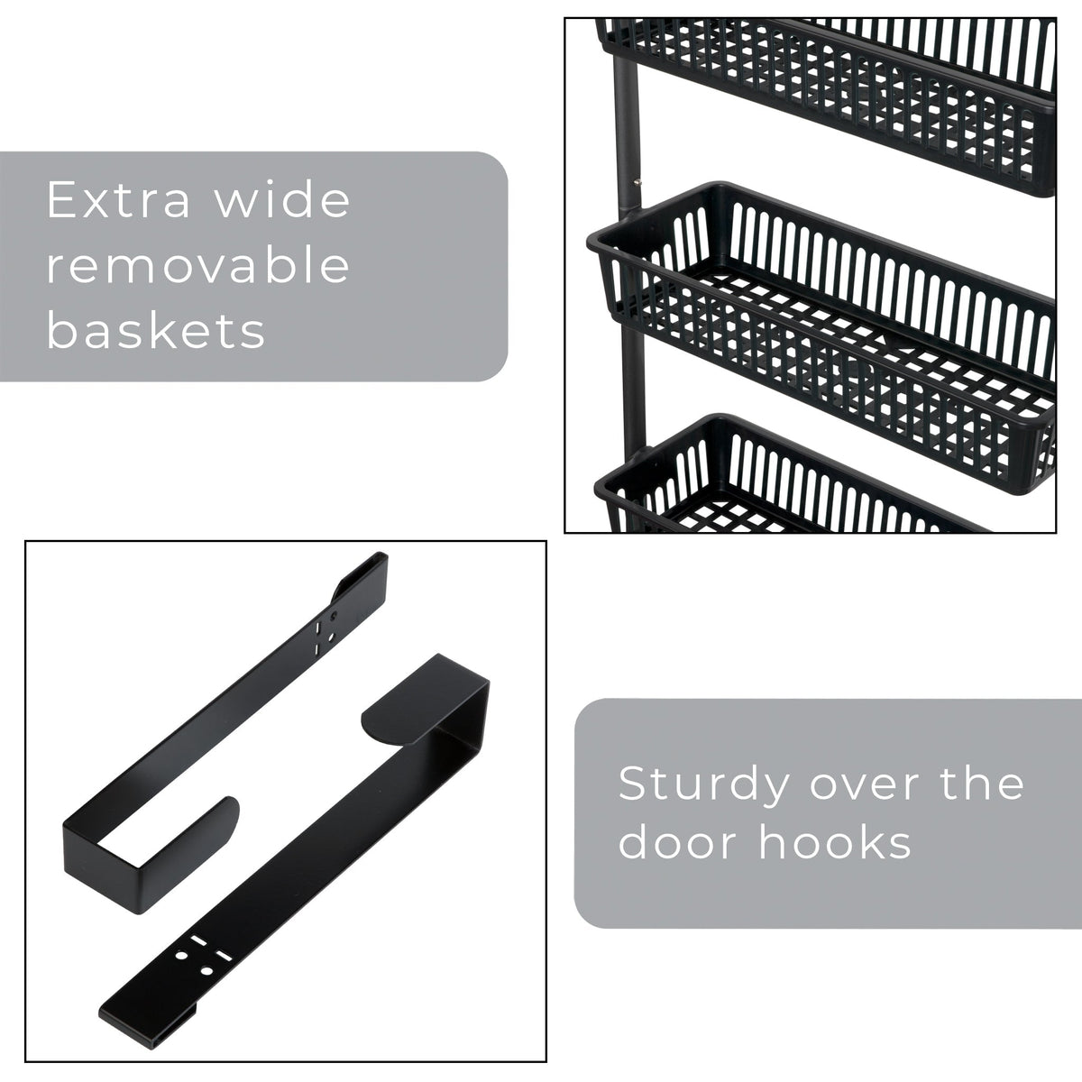 Home Storage Organizer, Over Door Pantry Multiple Sizes for Closets, Shelves and Everyday Organization, 3 Sizes and 5 Colors image 3