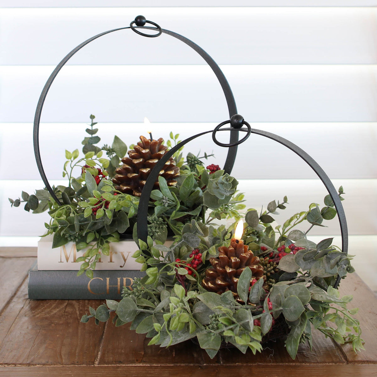 Decorative Candle, Atwood Eucalyptus Ring 8in for Living Rooms, Bedrooms and Relaxing Evenings image 3