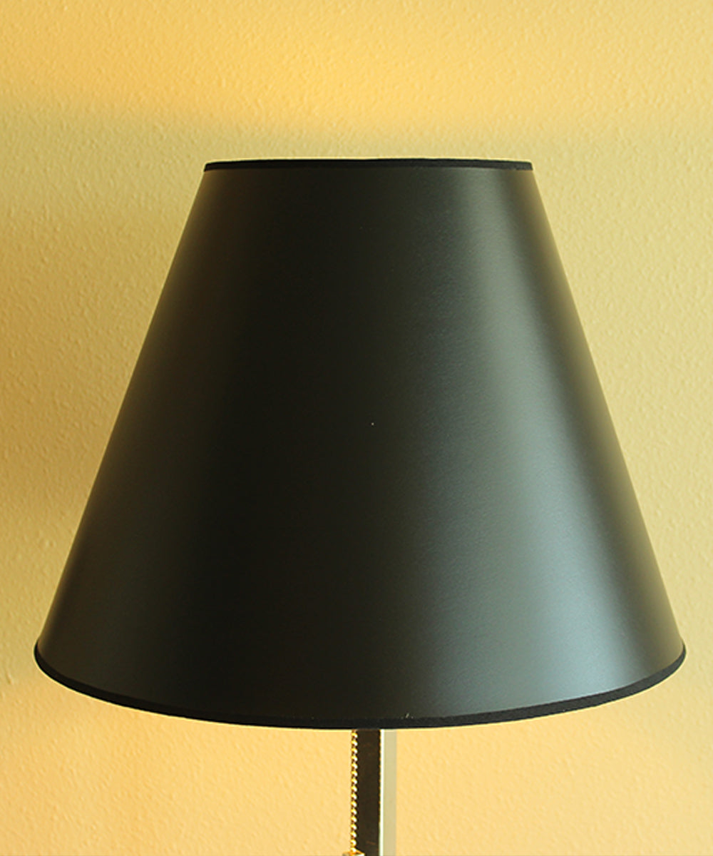 Lamp Shade, 14"W x 11"H Bold Black with True Gold Lining for Table Lamps, Floor Lamps and Home Lighting image 3