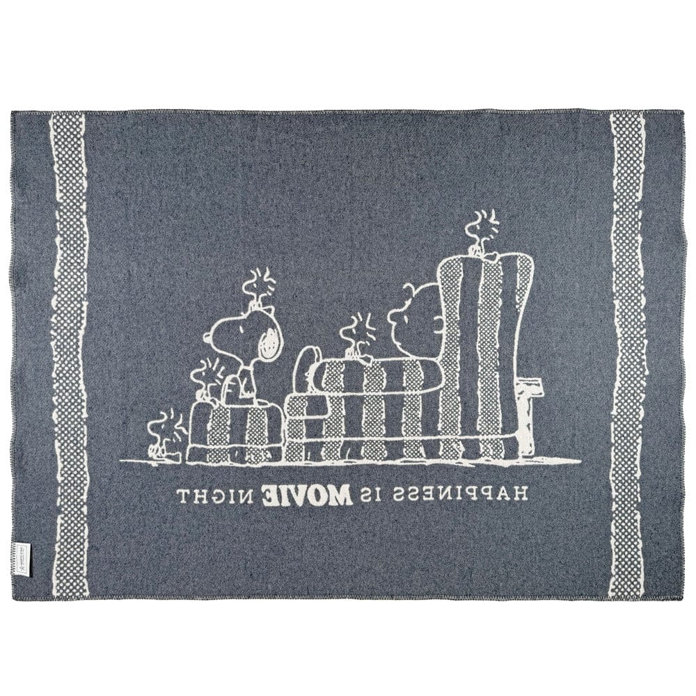 Cozy Throw Blanket, North Star Peanuts Movie Night, Machine-Washable Care for Sofas, Beds and Relaxing at Home image 3