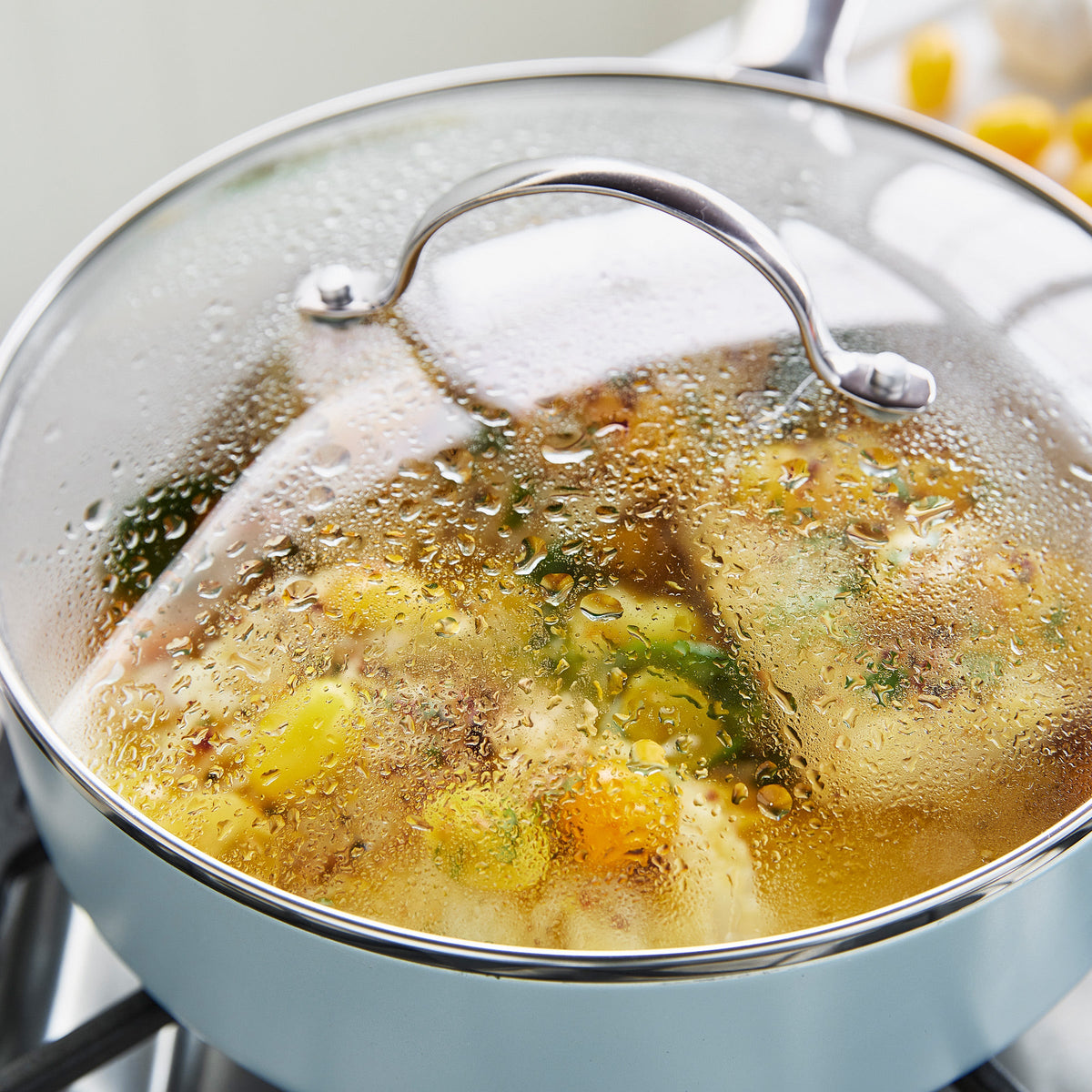 Cookware Lid, Glass 9.5", Stainless Steel Construction for Everyday Pots, Pans and Home Cooking image 3