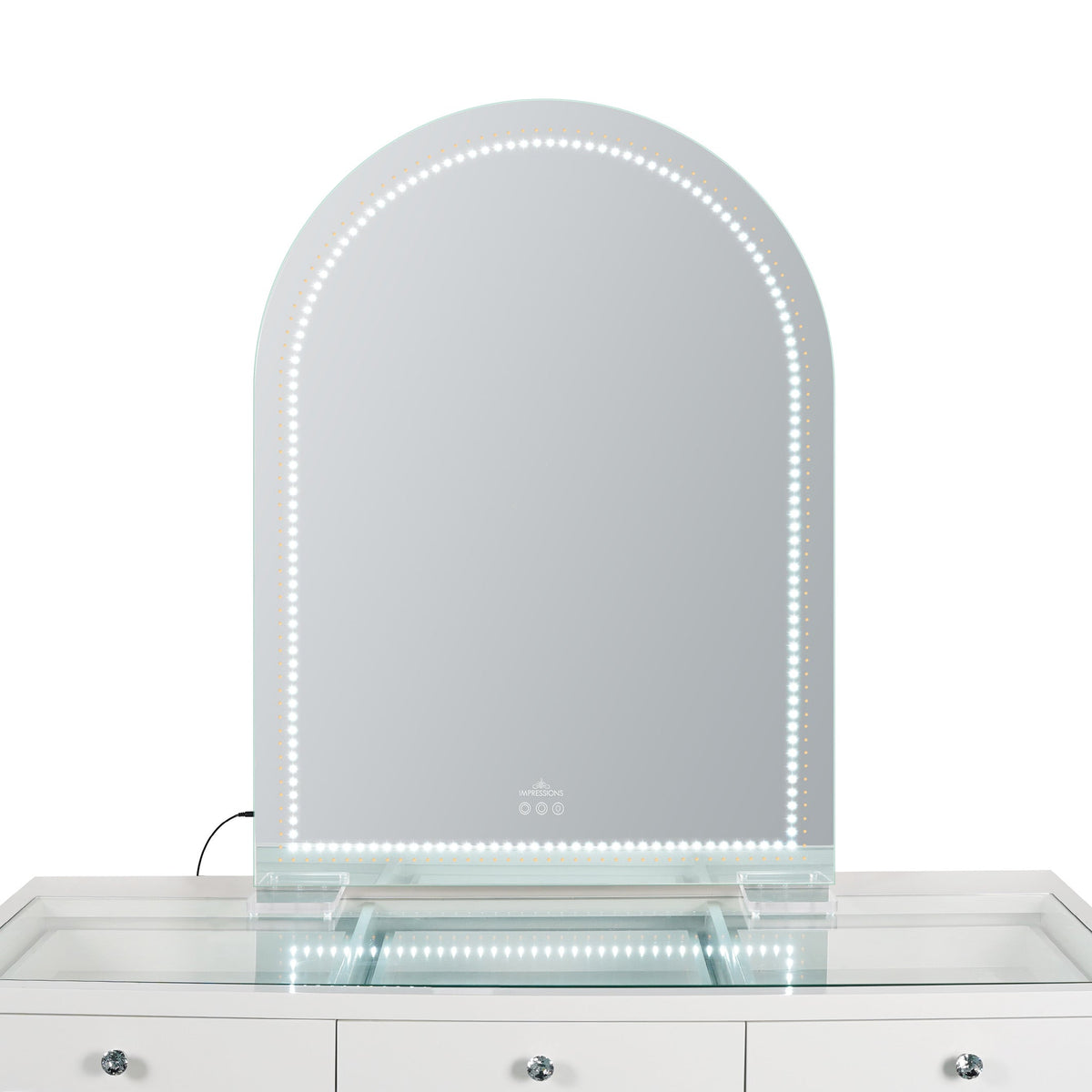 Vanity Mirror, Stage Lite Arch XL, Lightweight Design for Dressing Tables, Makeup Routines and Bedroom Vanities, 2 Style Options image 3