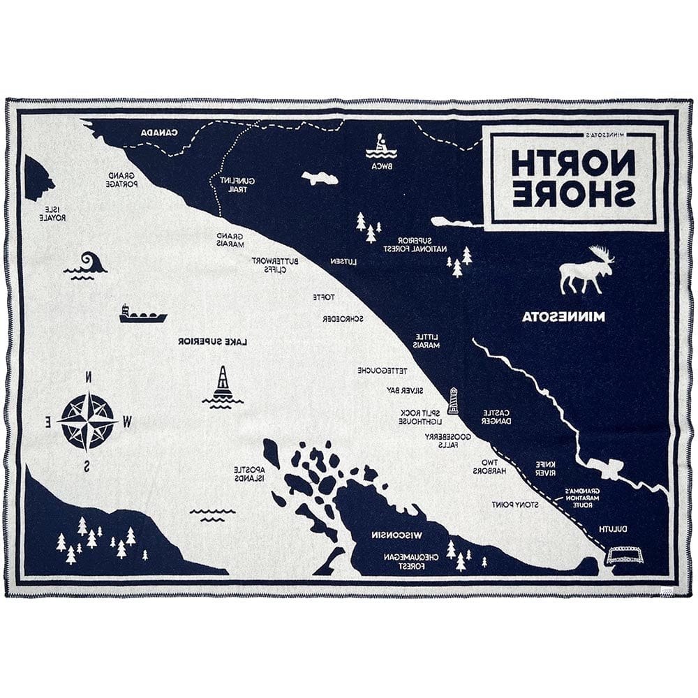 Cozy Throw Blanket, North Shore Map Wool, Hypoallergenic Comfort for Sofas, Beds and Relaxing at Home image 3