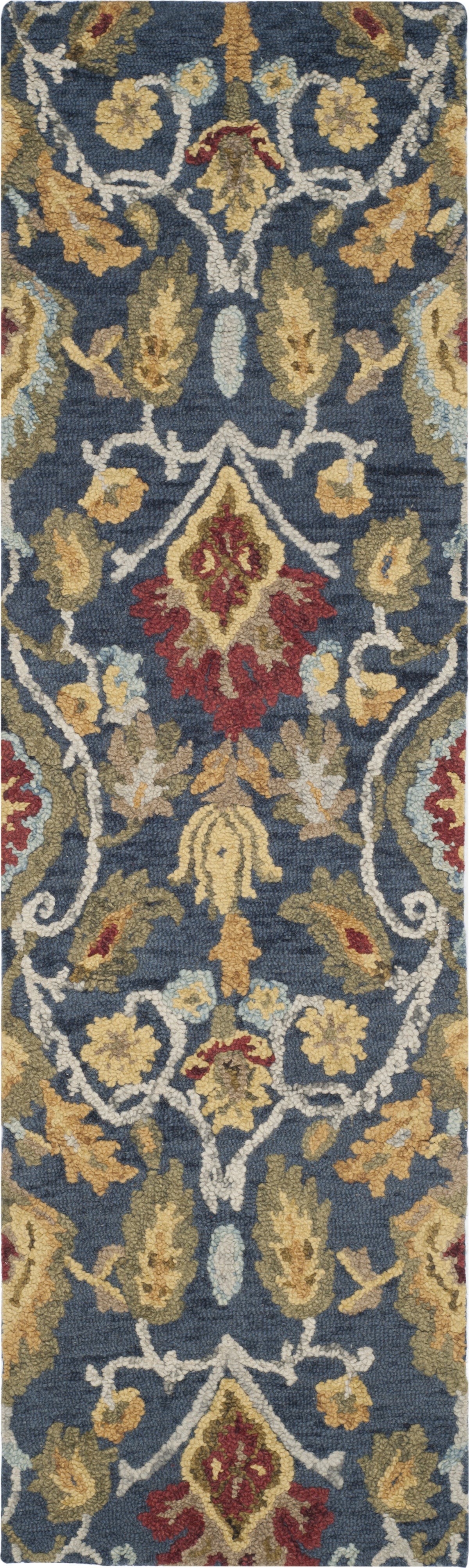 Area Rug, Blossom 402 Navy Multi for Living Rooms, Bedrooms and Entryways, 16 Size Options image 3