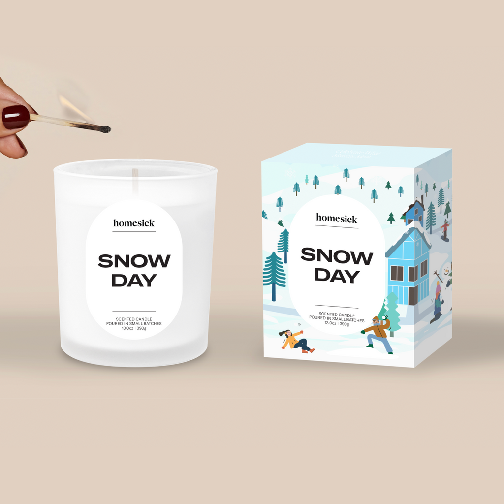 Decorative Candle, Snow Day for Entryways, Mantels and Everyday Home Ambience, Designed for Living Rooms, Bedrooms and Relaxing Evenings image 3