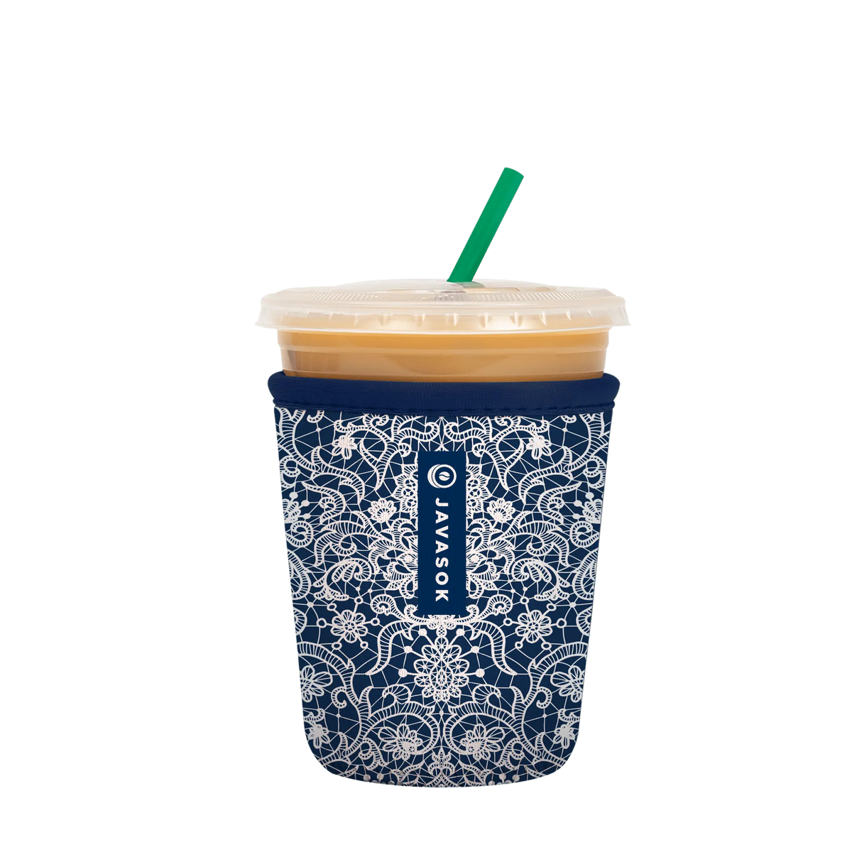 Reusable Cup Sleeve, Royal Lace, Neoprene Construction for Coffee Cups, Daily Commutes and Dry Hands image 3