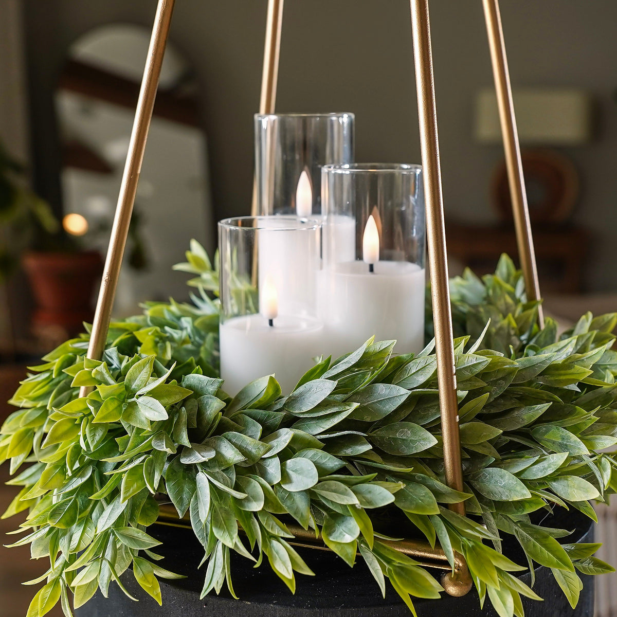 Decorative Candle, Mistwood Ring Large for Entryways, Mantels and Everyday Home Ambience, Designed for Everyday Home Use image 3