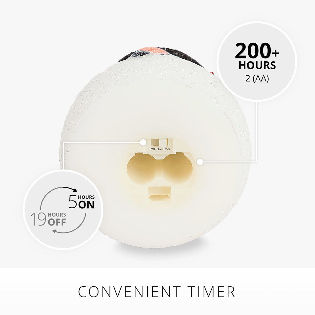 Flameless Candle, White Glitter Snowgirl for Bedrooms, Living Rooms and Everyday Candlelight Ambience image 3