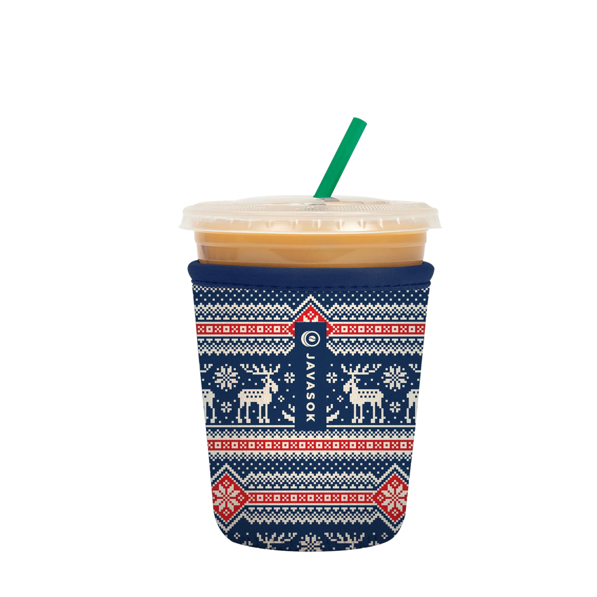 Reusable Cup Sleeve, Sweater Weather, Neoprene Construction for Iced Coffee, Cold Drinks and Condensation Control, 2 Size Options image 3