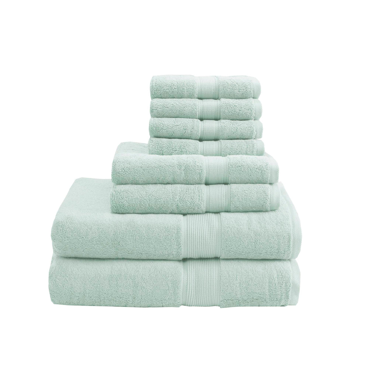 Bath Linen, 800GSM Premium Long Staple Cotton 8 Piece, Machine-Washable Care for Home Bathrooms and Everyday Care, 26 Color Options image 3