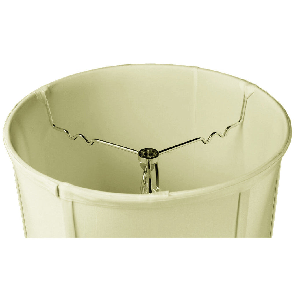 Lamp Shade, 14"W x 15"H Drum with Piping Eggshell for Lamp Replacement, Reading Corners and Living Spaces image 3