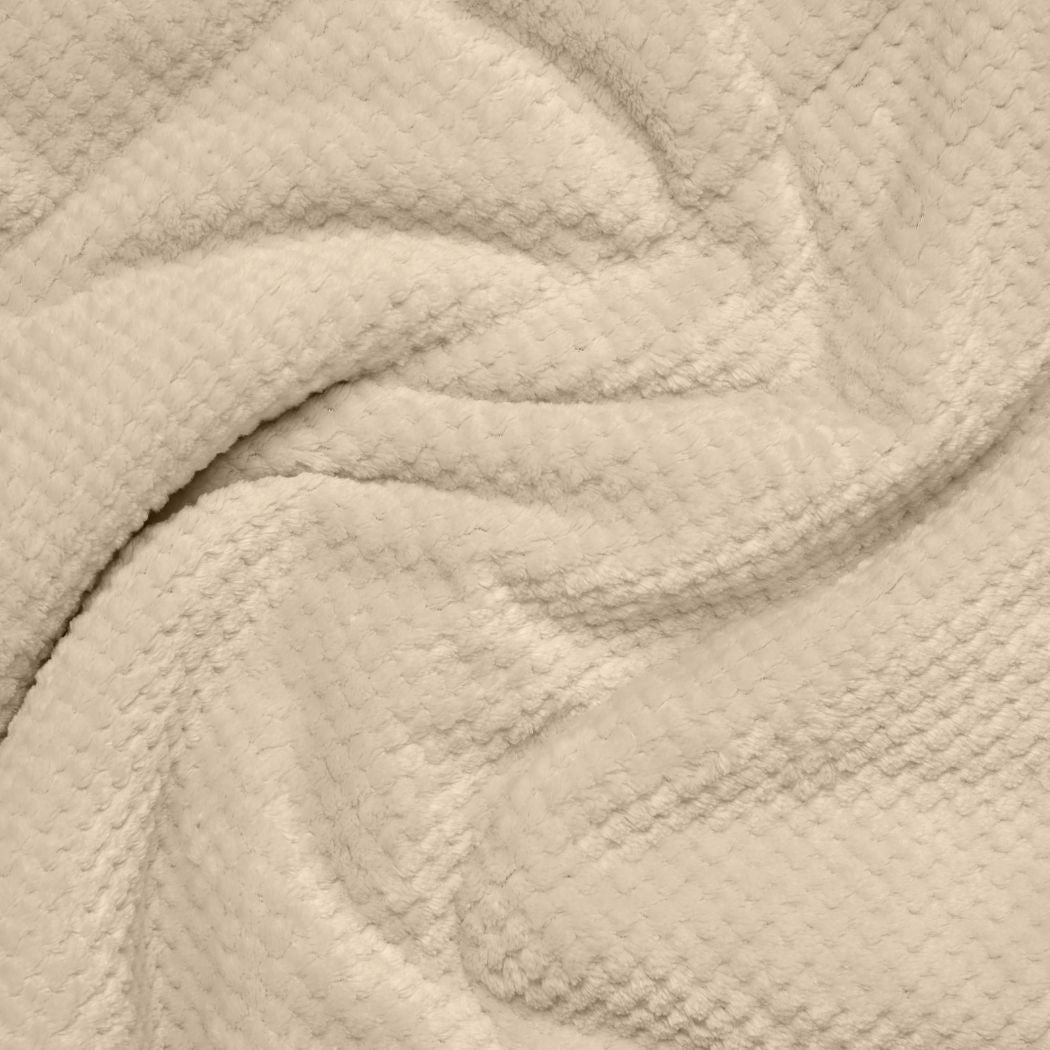 Puffy Blanket, Fleece Seascape Cream, Weather-Resistant Shell for Outdoor Seating, Travel and Camping Comfort, 3 Size Options image 3