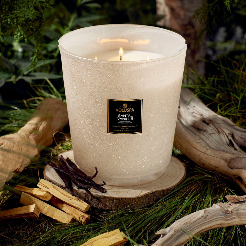 Decorative Candle, Santal Vanille 5 Wick Hearth for Living Rooms, Bedrooms and Relaxing Evenings image 3