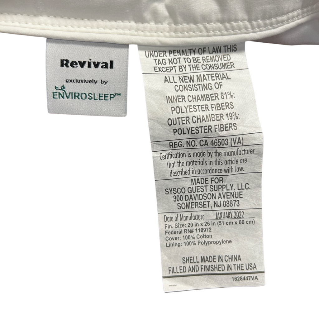 Bed Pillow, Revival Cluster and Micro Gel Fiber, Hypoallergenic Comfort for Everyday Sleep and Guest Room Bedding, 3 Size Options image 3